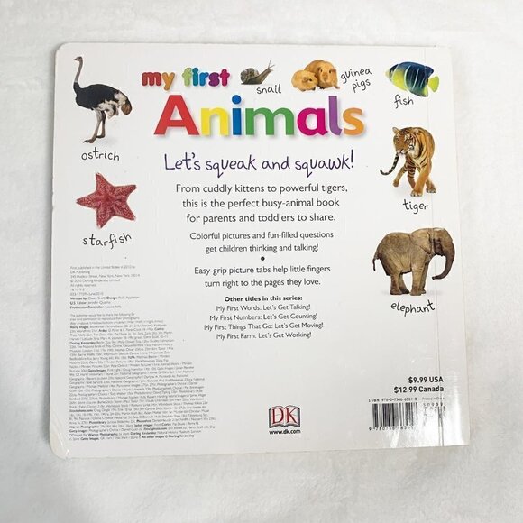 5/$25 My first animals written by Dawn Sirett Design Polly Appleton board book - Picture 4 of 4